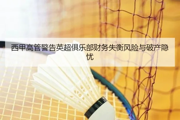 西甲高管警告英超俱乐部财务失衡风险与破产隐忧