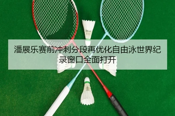 潘展乐赛前冲刺分段再优化自由泳世界纪录窗口全面打开